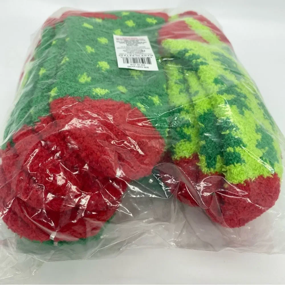 Women’s Fuzzy Plush Cozy Christmas Ankle Socks New